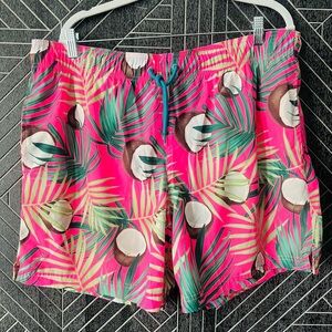 George Pink and Green Swim Shorts